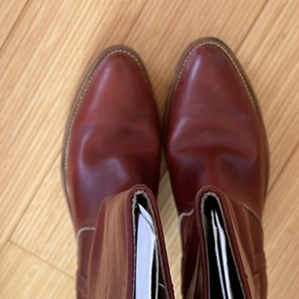Frye Leather Merlot Tall Heeled Boots
